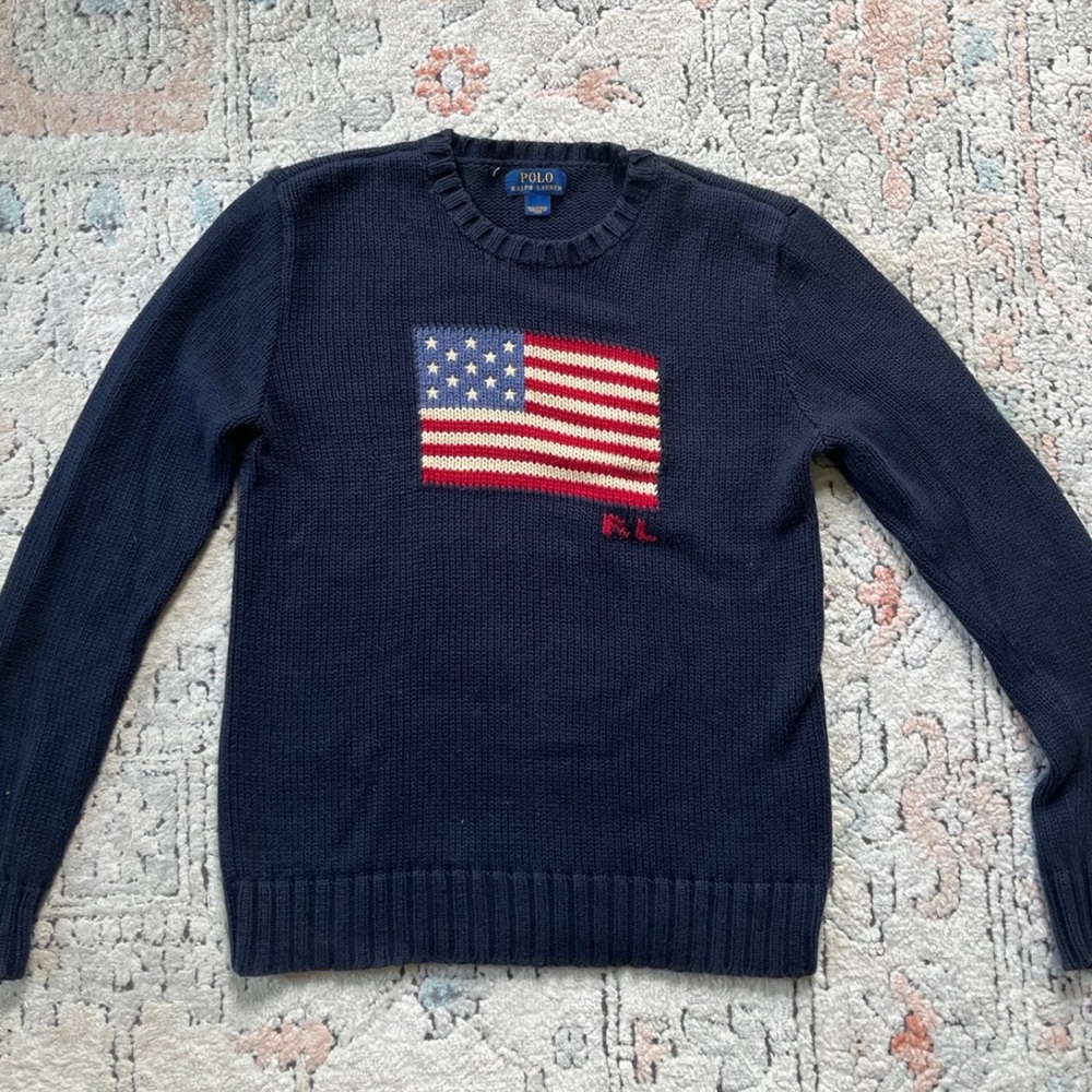 Ralph Lauren Flag Sweater - Navy